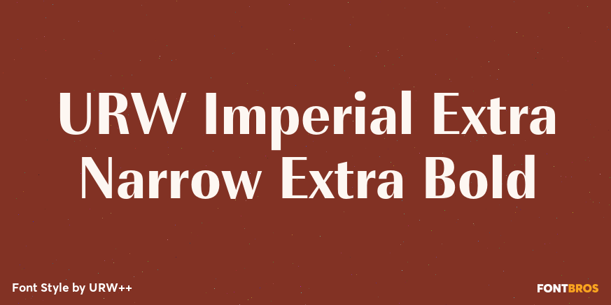URW Imperial Extra Narrow Extra Bold Poster