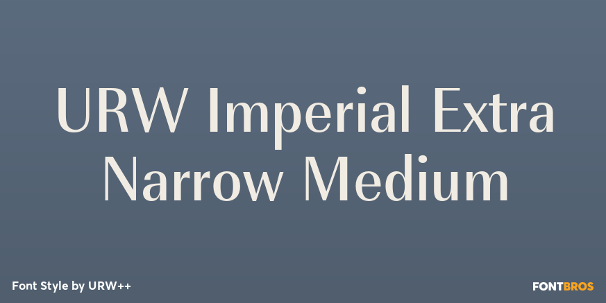 URW Imperial Extra Narrow Medium Poster