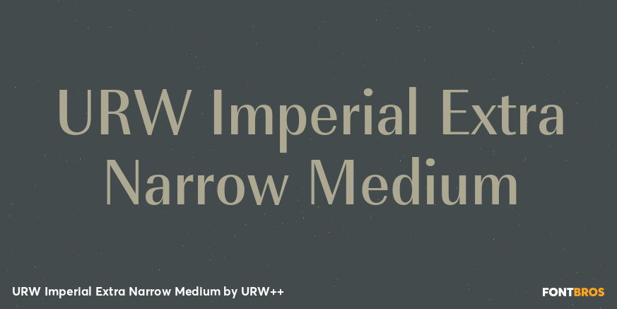 URW Imperial Extra Narrow Medium Poster
