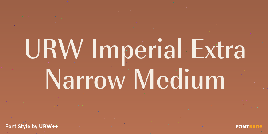 URW Imperial Extra Narrow Medium Poster