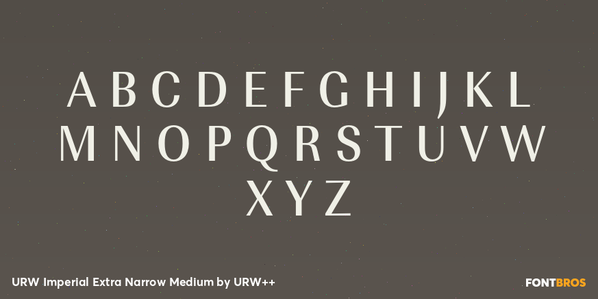 URW Imperial Extra Narrow Medium Font Poster #2