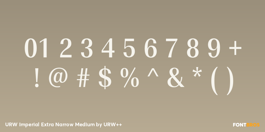 URW Imperial Extra Narrow Medium Font Poster #4
