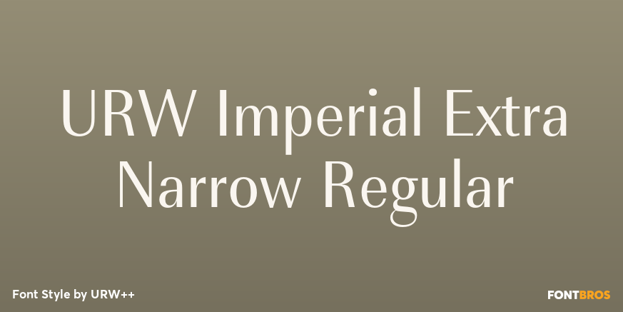 URW Imperial Extra Narrow Regular Poster