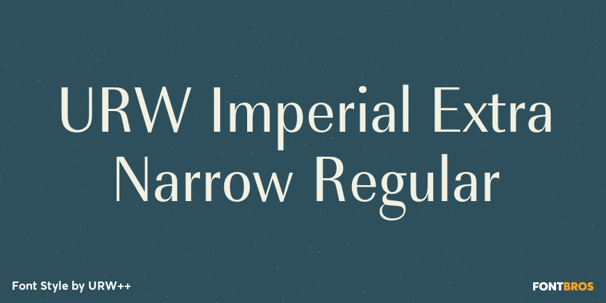 URW Imperial Extra Narrow Regular Poster