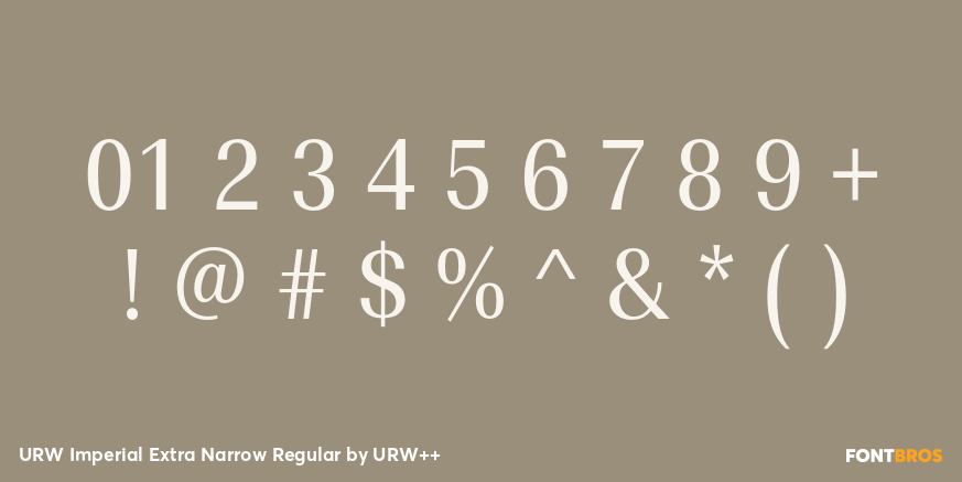 URW Imperial Extra Narrow Regular Font Poster #1