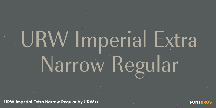 URW Imperial Extra Narrow Regular Poster