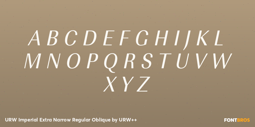 URW Imperial Extra Narrow Regular Oblique Font Poster #2
