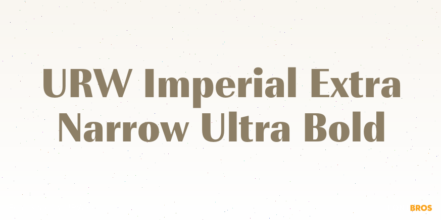 URW Imperial Extra Narrow Ultra Bold Poster