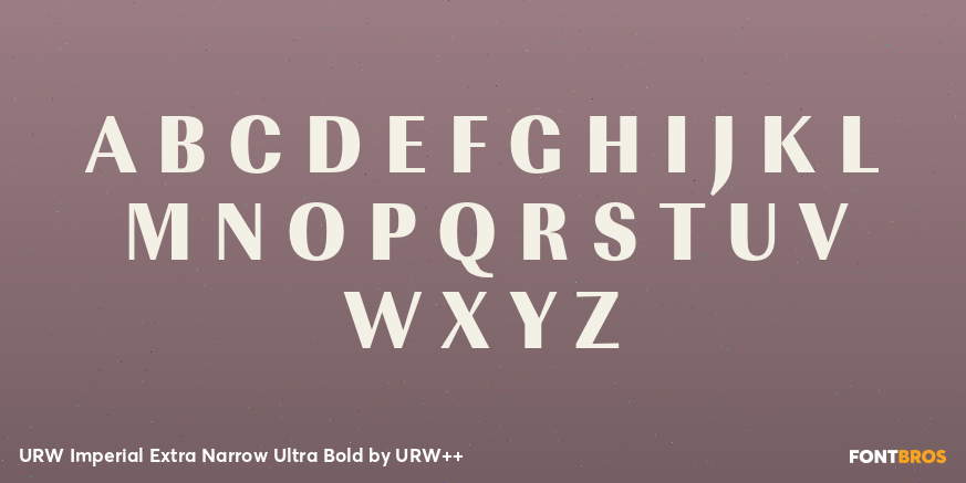 URW Imperial Extra Narrow Ultra Bold Font Poster #1