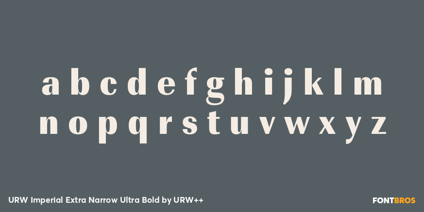 URW Imperial Extra Narrow Ultra Bold Font Poster #1