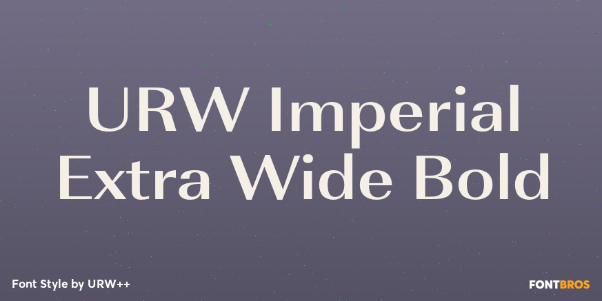 URW Imperial Extra Wide Bold Poster