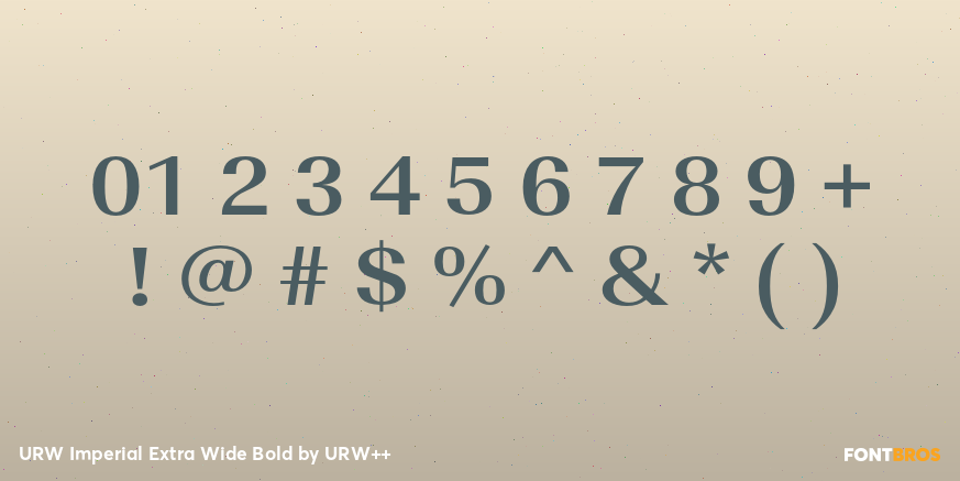 URW Imperial Extra Wide Bold Font Poster #1