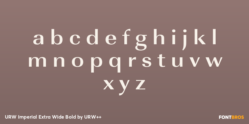 URW Imperial Extra Wide Bold Font Poster #1