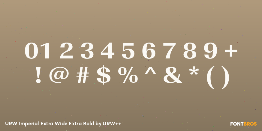 URW Imperial Extra Wide Extra Bold Font Poster #1