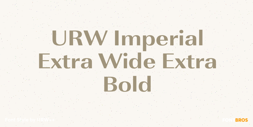 URW Imperial Extra Wide Extra Bold Poster
