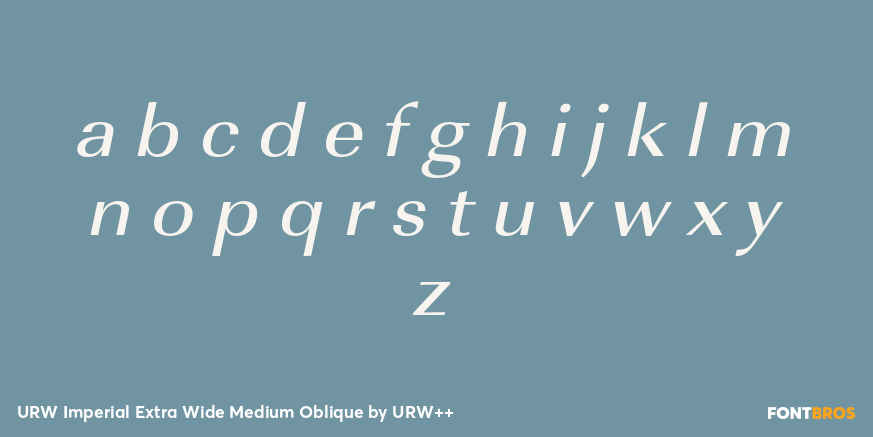 URW Imperial Extra Wide Medium Oblique Font Poster #3