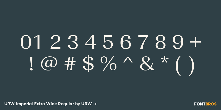 URW Imperial Extra Wide Regular Font Poster #1
