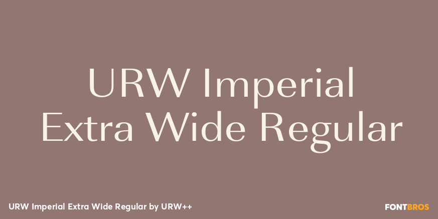 URW Imperial Extra Wide Regular Poster