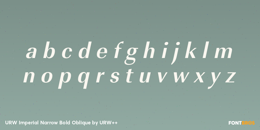 URW Imperial Narrow Bold Oblique Font Poster #1