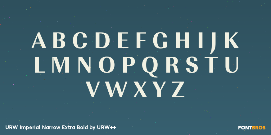 URW Imperial Narrow Extra Bold Font Poster #2