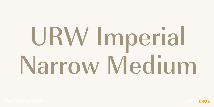 URW Imperial Narrow Medium Poster