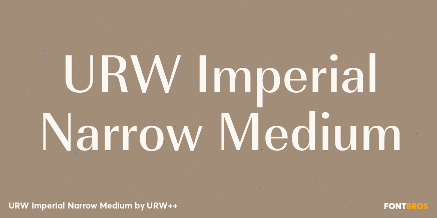 URW Imperial Narrow Medium Poster
