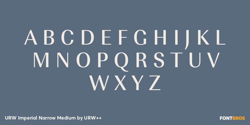 URW Imperial Narrow Medium Font Poster #2