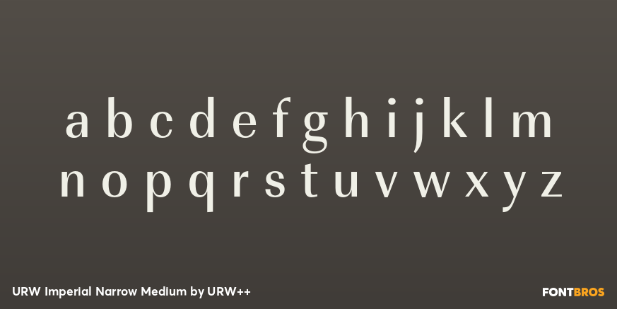 URW Imperial Narrow Medium Font Poster #3