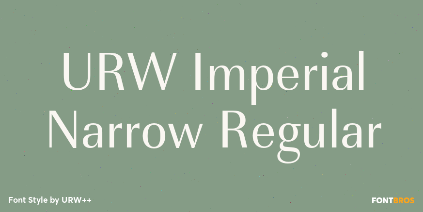 URW Imperial Narrow Regular Poster