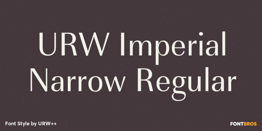 URW Imperial Narrow Regular Poster