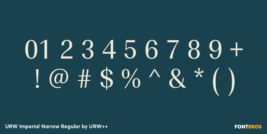 URW Imperial Narrow Regular Font Poster #1