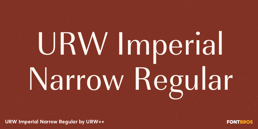 URW Imperial Narrow Regular Poster
