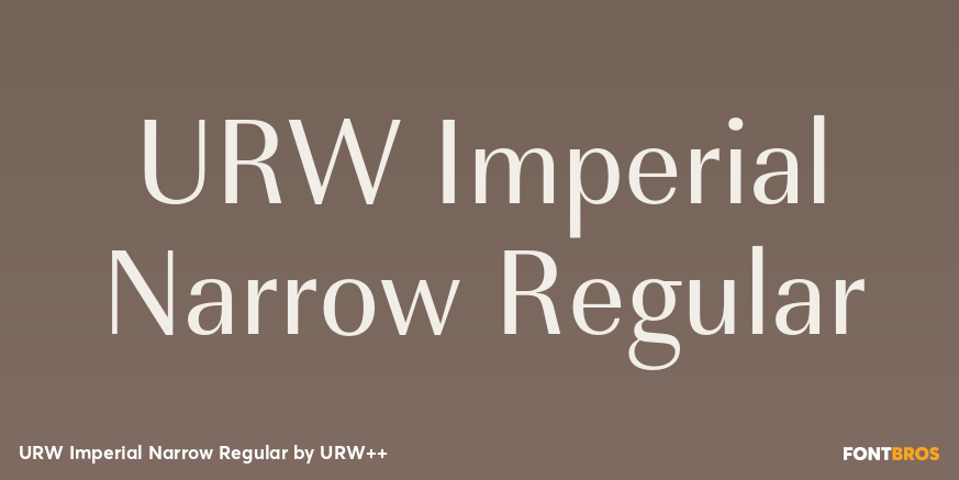 URW Imperial Narrow Regular Poster