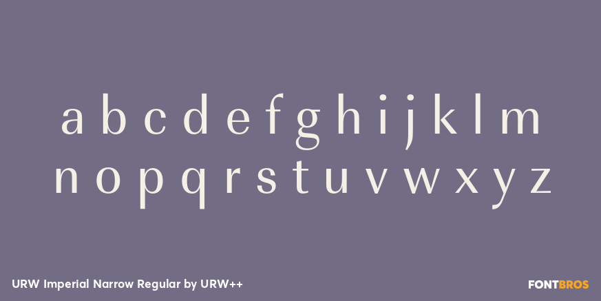 URW Imperial Narrow Regular Font Poster #3