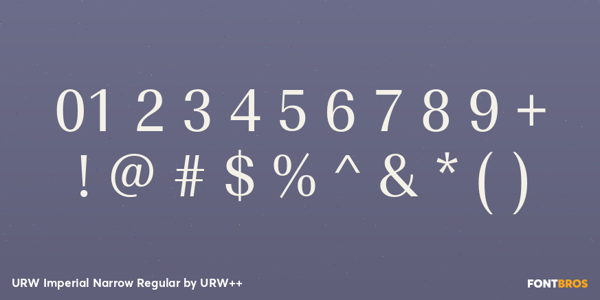 URW Imperial Narrow Regular Font Poster #4