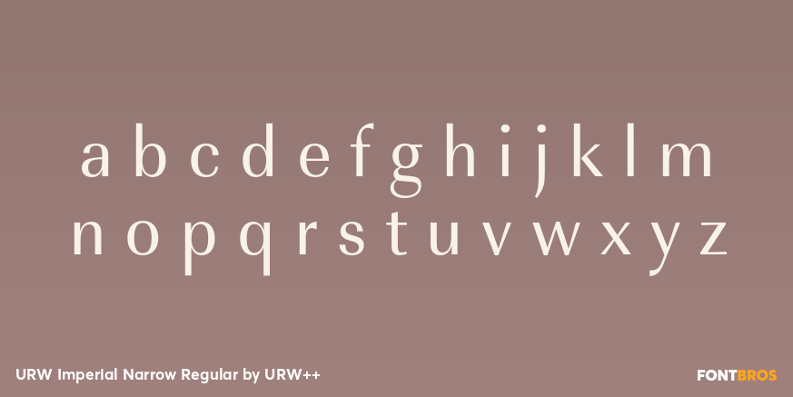 URW Imperial Narrow Regular Font Poster #1