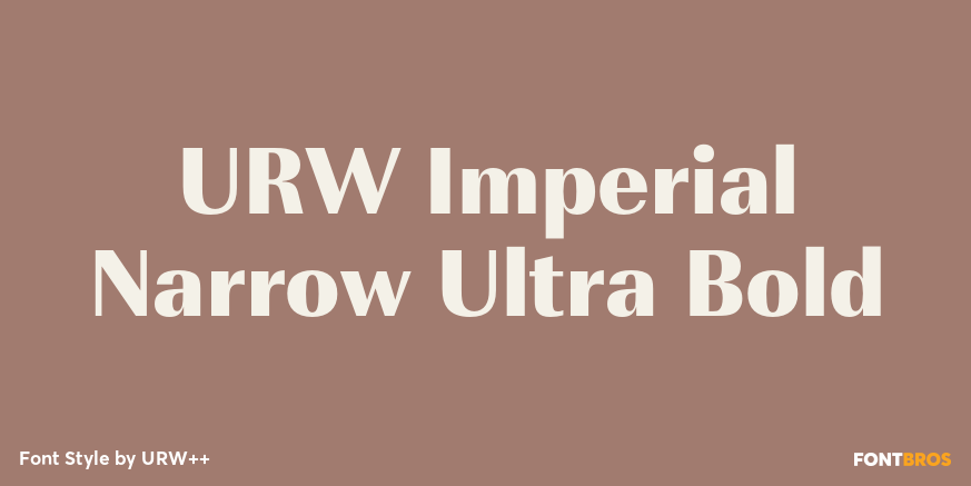 URW Imperial Narrow Ultra Bold Poster