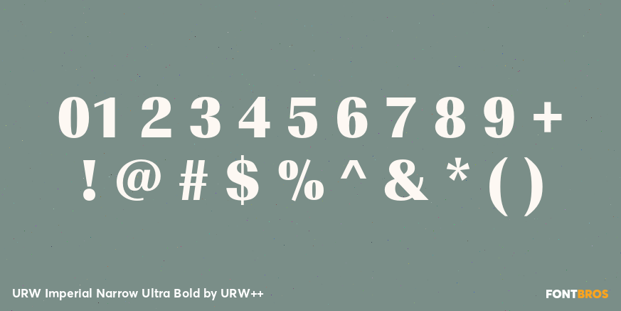 URW Imperial Narrow Ultra Bold Font Poster #1
