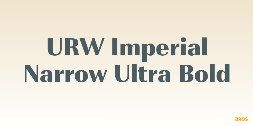 URW Imperial Narrow Ultra Bold Poster