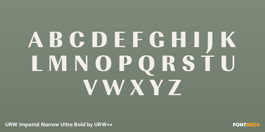 URW Imperial Narrow Ultra Bold Font Poster #2