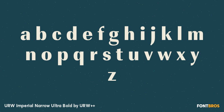 URW Imperial Narrow Ultra Bold Font Poster #3