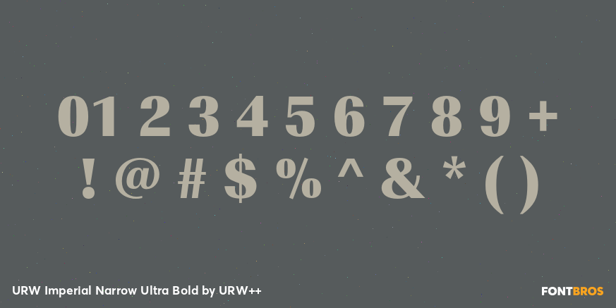 URW Imperial Narrow Ultra Bold Font Poster #4