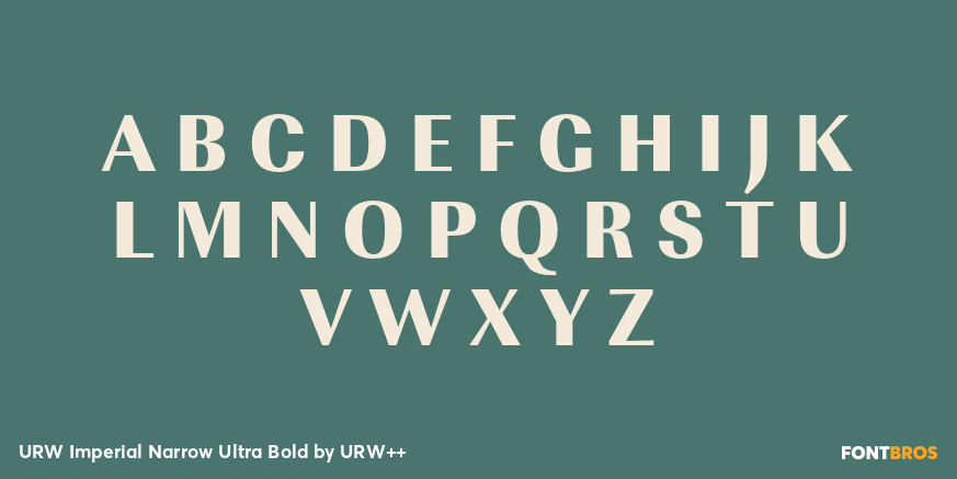 URW Imperial Narrow Ultra Bold Font Poster #1