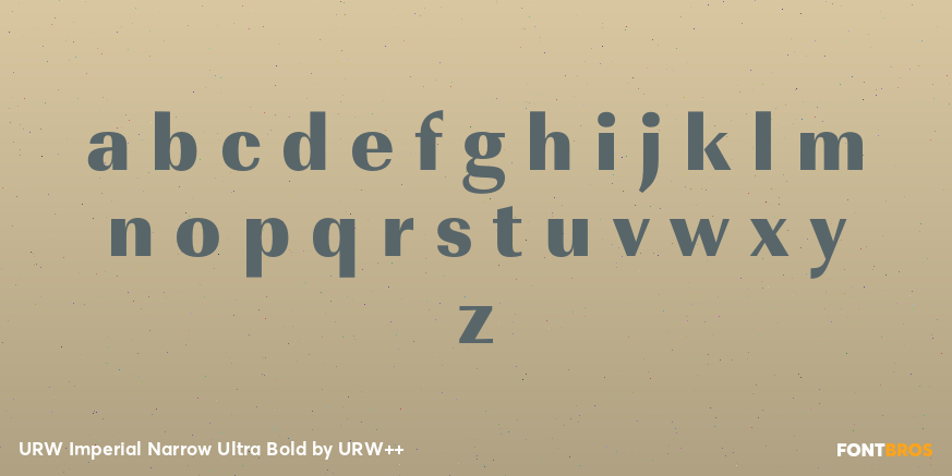 URW Imperial Narrow Ultra Bold Font Poster #1