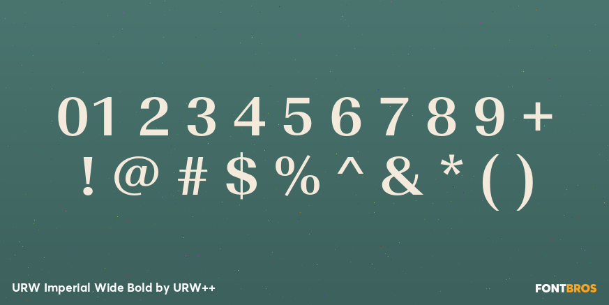 URW Imperial Wide Bold Font Poster #1