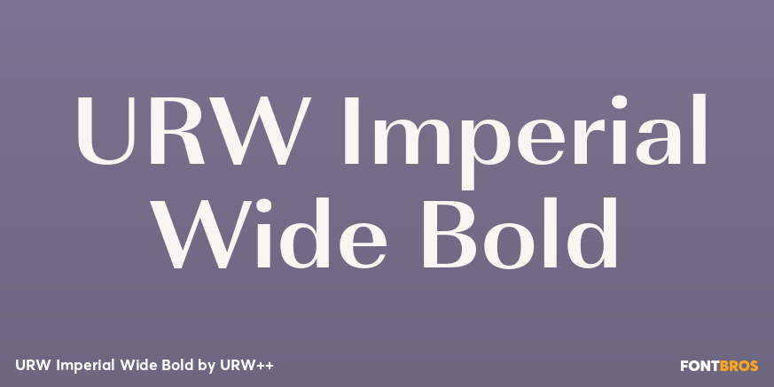 URW Imperial Wide Bold Poster
