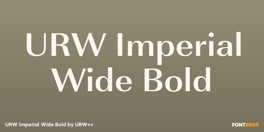 URW Imperial Wide Bold Poster