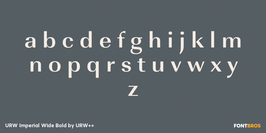 URW Imperial Wide Bold Font Poster #1