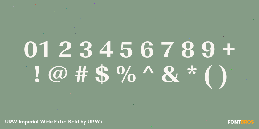 URW Imperial Wide Extra Bold Font Poster #1
