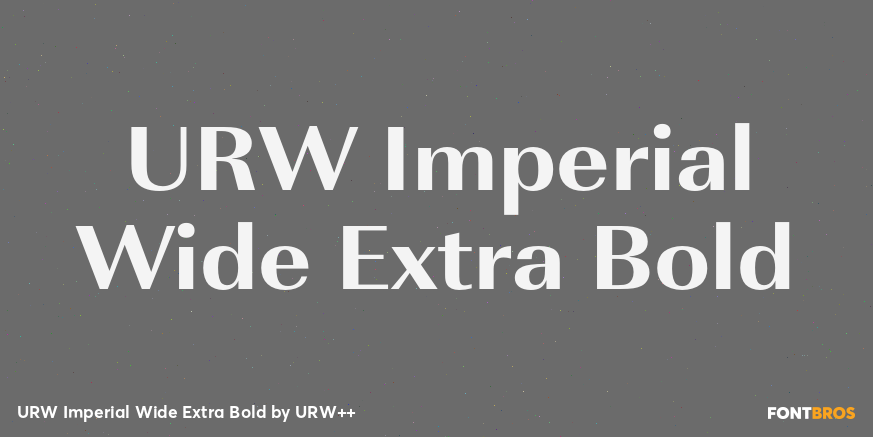 URW Imperial Wide Extra Bold Poster
